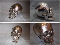 Large Chrome Skull Image