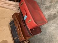Several suitcases, from 1950s to 1980s vintage, well used condition photo - Set-Exchange.co.uk