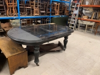 table on wheels with extension leaves photo - Set-Exchange.co.uk