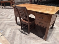 Wooden Teachers / Office Desk with chair photo - Set-Exchange.co.uk