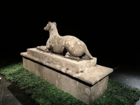 Dog statue on plinth image 2
