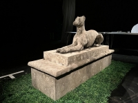 Dog statue on plinth image 3