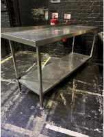 TWO SHELF STEEL TABLE photo - Set-Exchange.co.uk