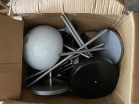 10 x desk lamps with some spare bulbs and 4 x floor lamps image 2