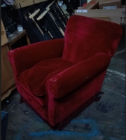 Red Velvet Arm chair photo - Set-Exchange.co.uk